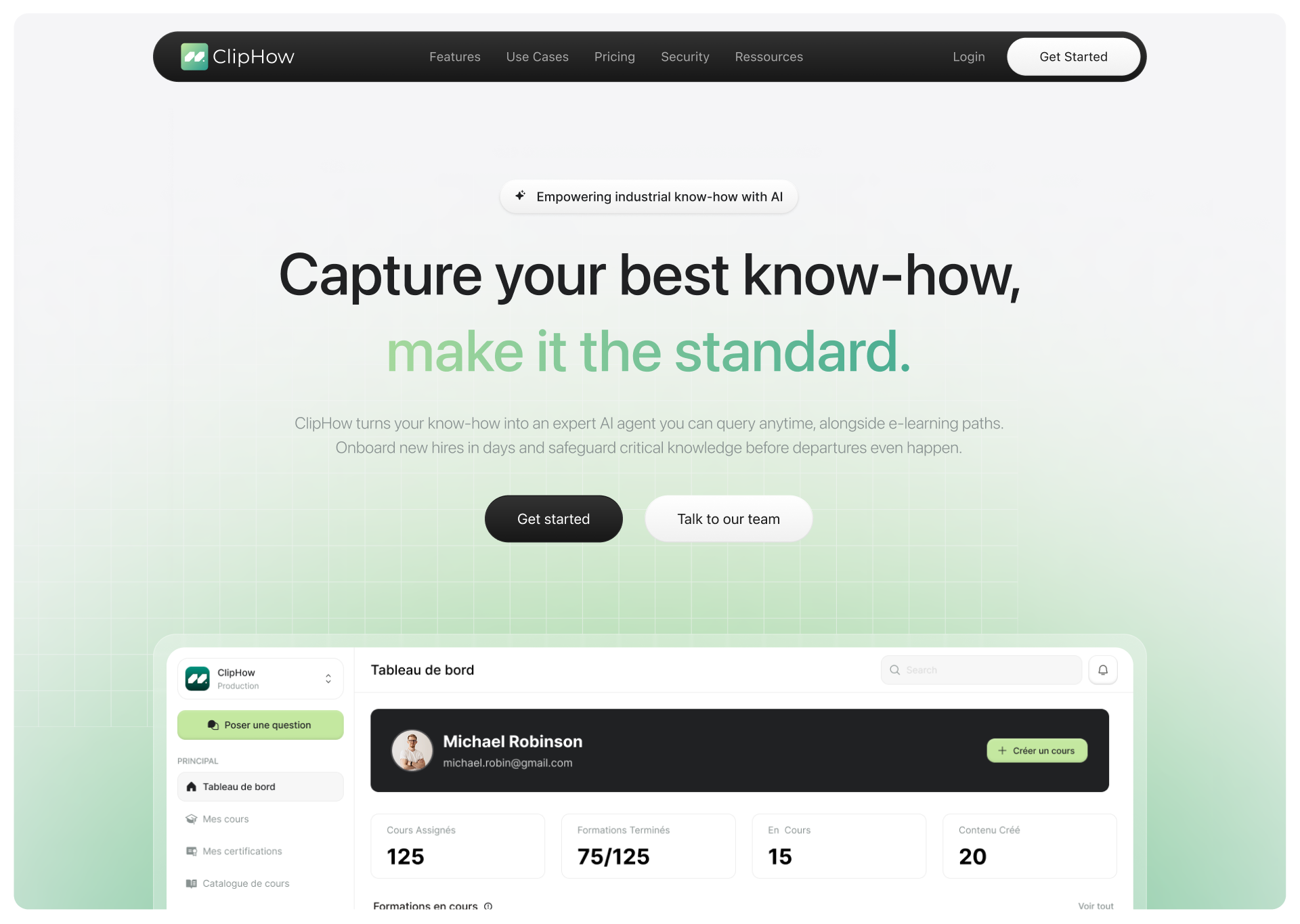 ClipHow — Plateforme Industrielle